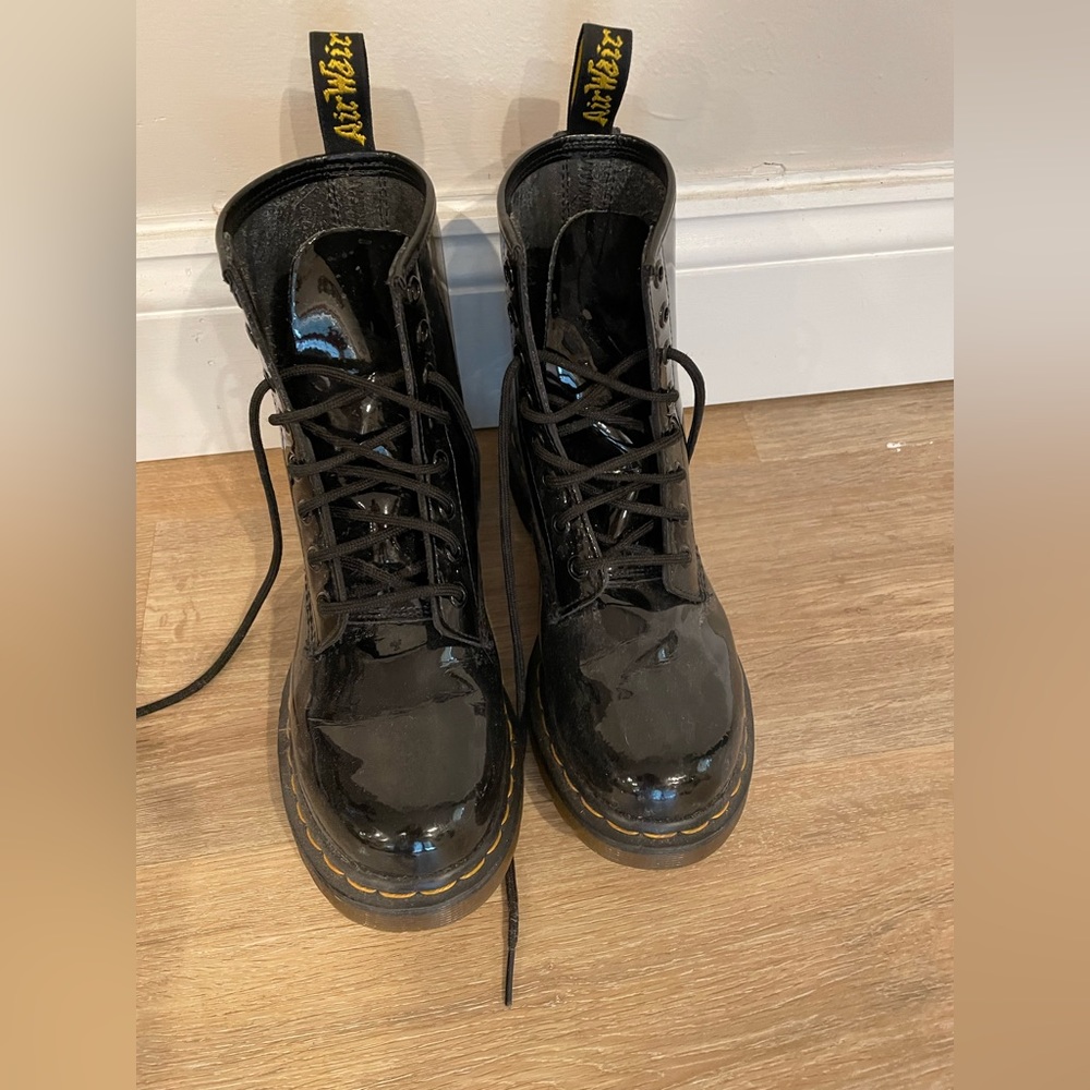 Dr. Martens Black Patent Leather boots